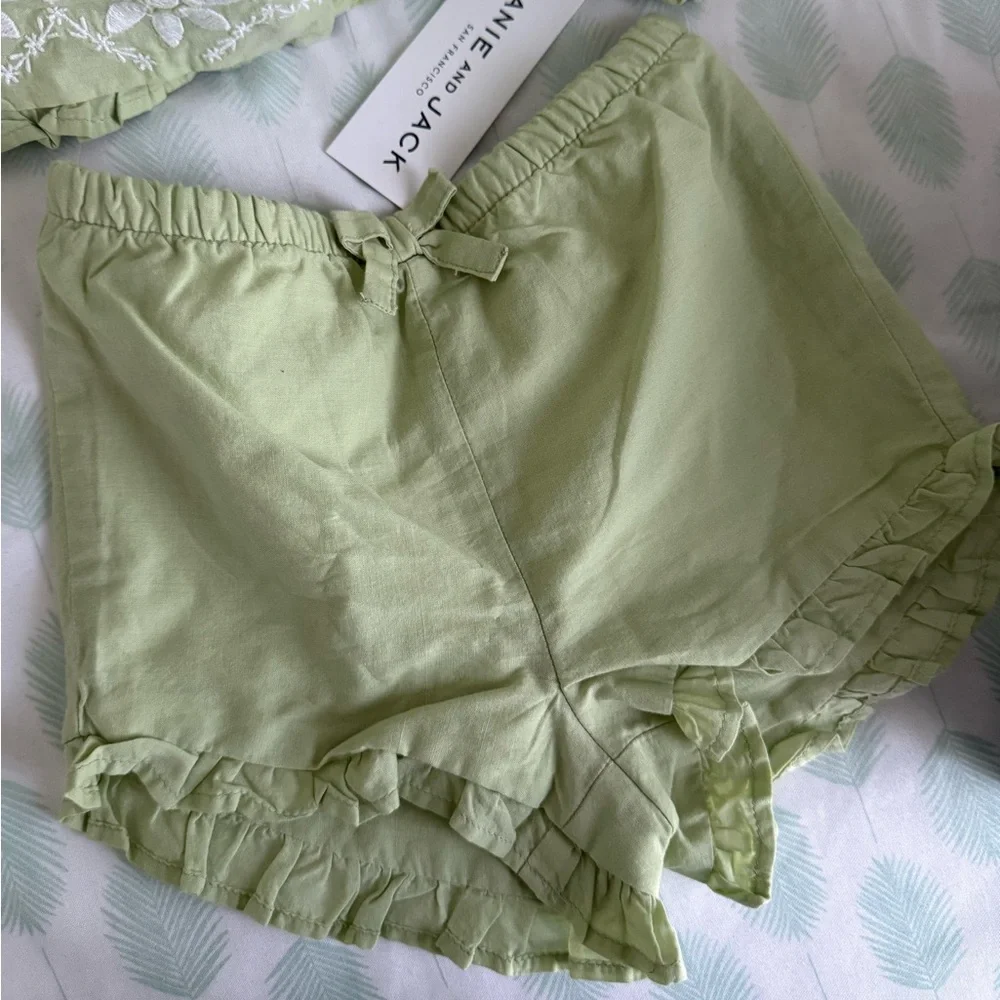 Janie and Jack Green Floral two piece set